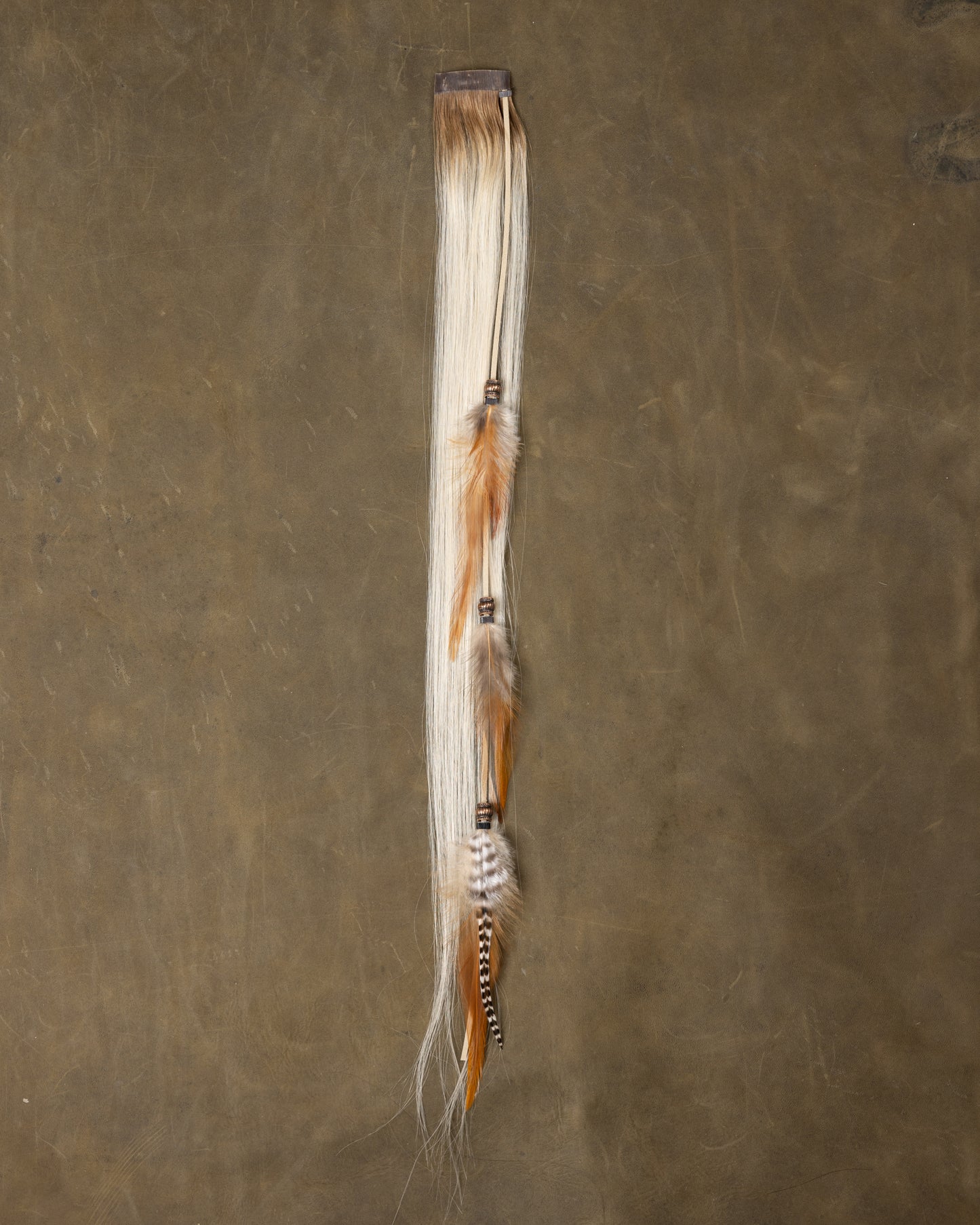 Copper Bead Feather Chain - Rooted Ash