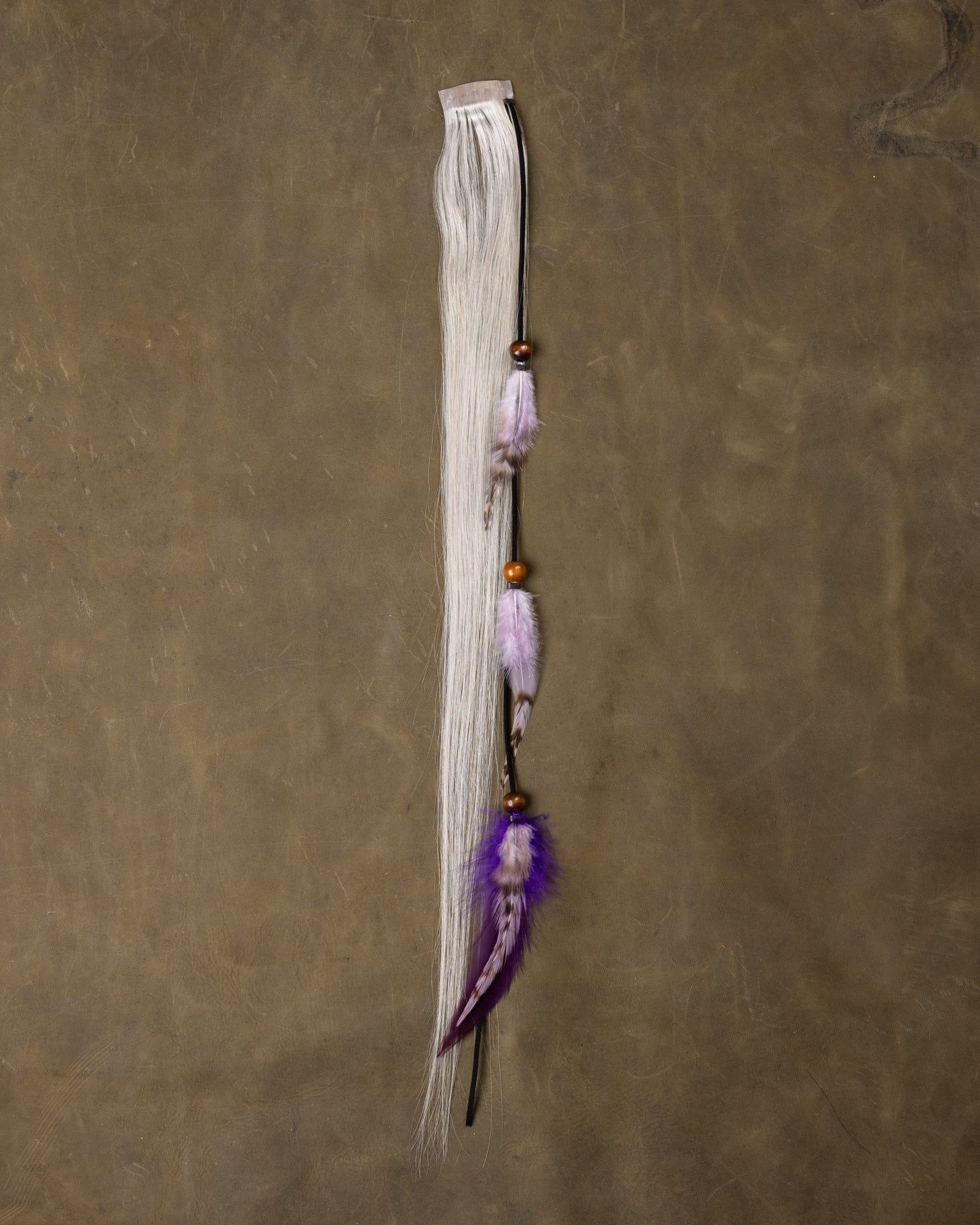 Purple Feather Chain - Silver