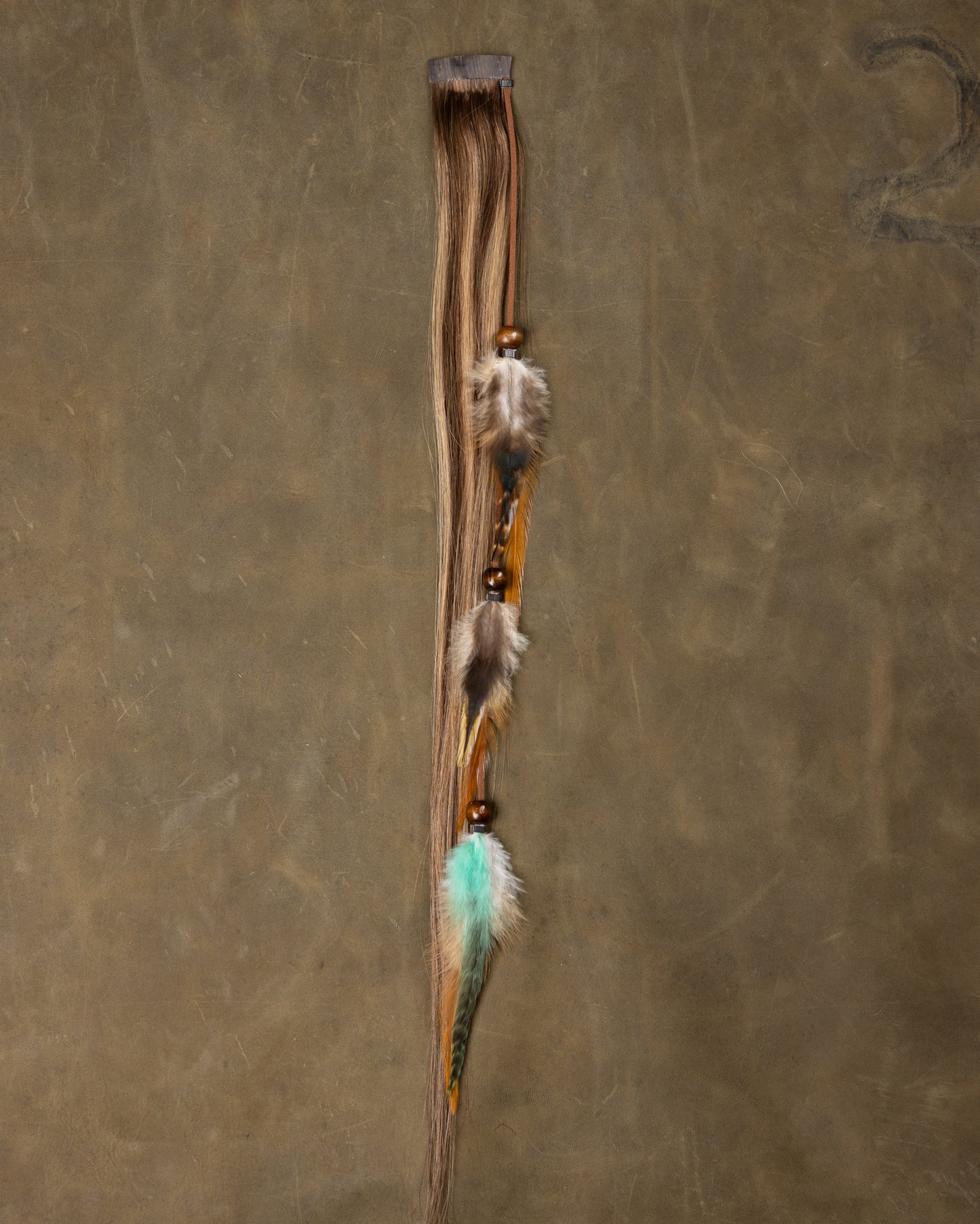 Turquoise Feather Chain - Mica