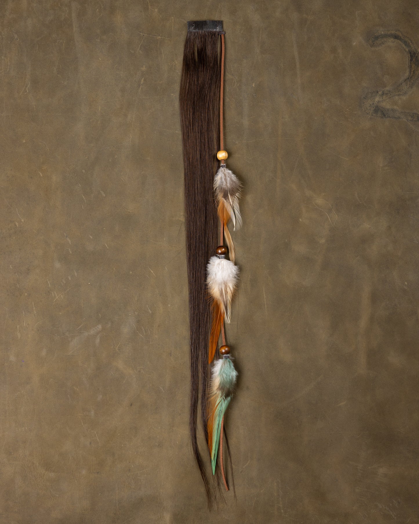 Turquoise Feather Chain - Smoke
