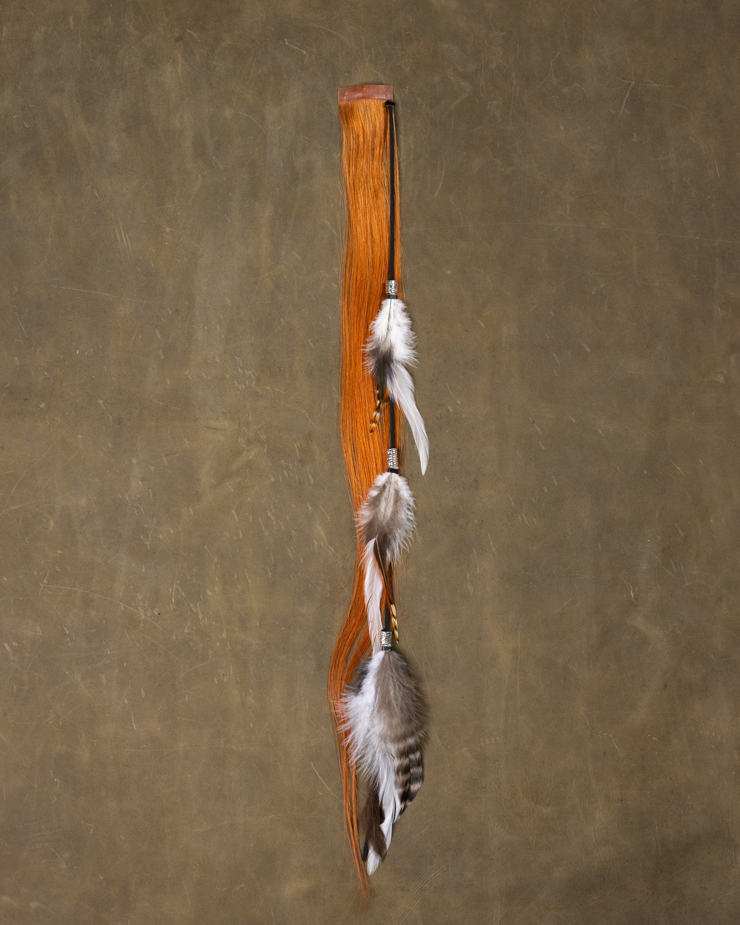 White Swan Feather Chain - Jasper