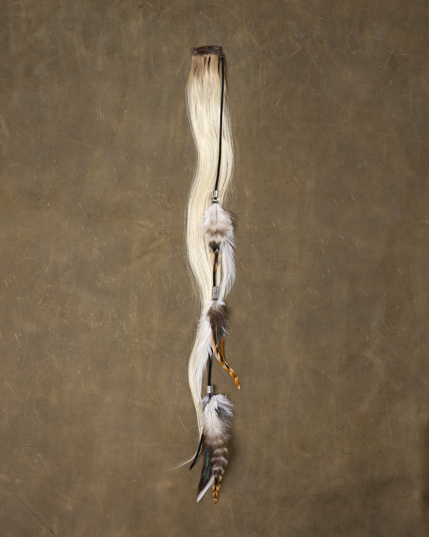 White Swan Feather Chain - Rooted Ash