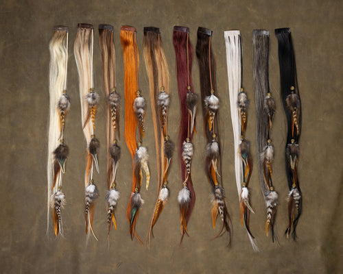 Gold Bead Feather Chains