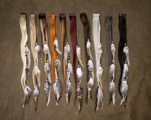 White Swan Feather Chains