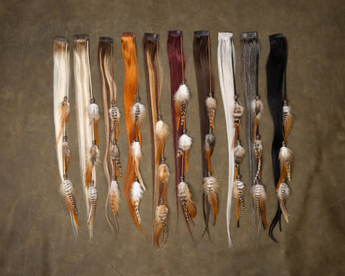 Copper Bead Feather Chains