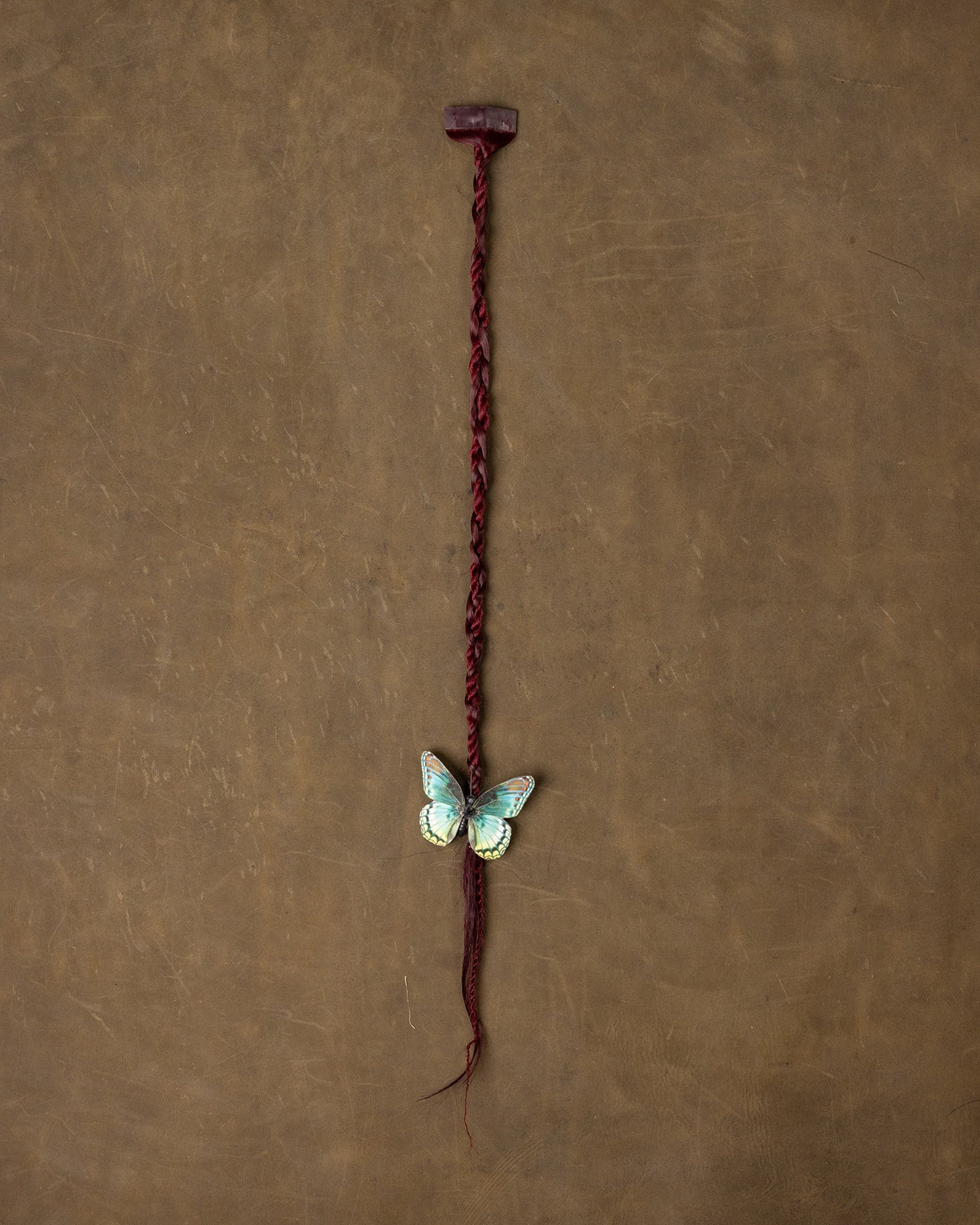 Butterfly Braid Turquoise - Burgundy