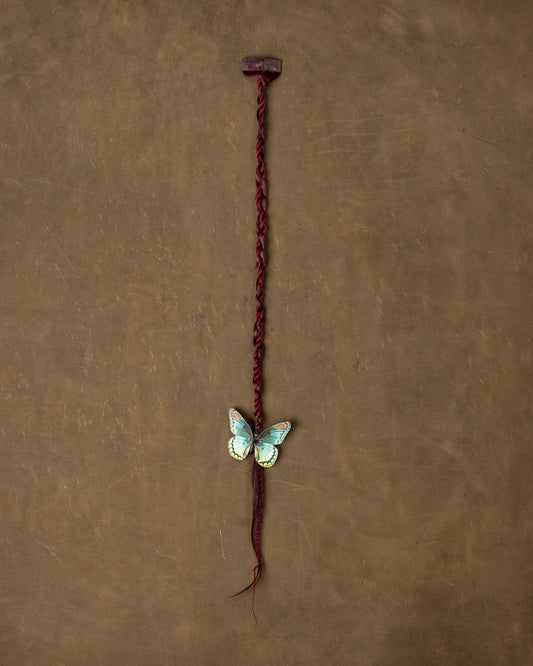 Butterfly Braid Turquoise - Burgundy