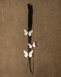Butterfly Chain Neutral White - Black Stone