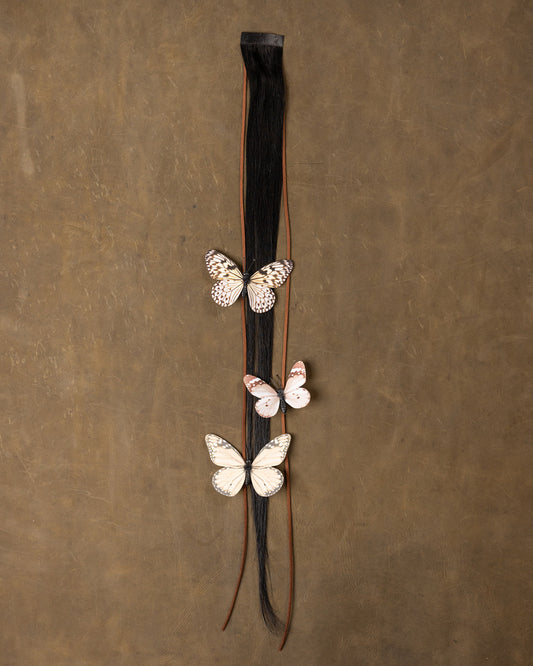 Butterfly Chain Neutral White - Black Stone
