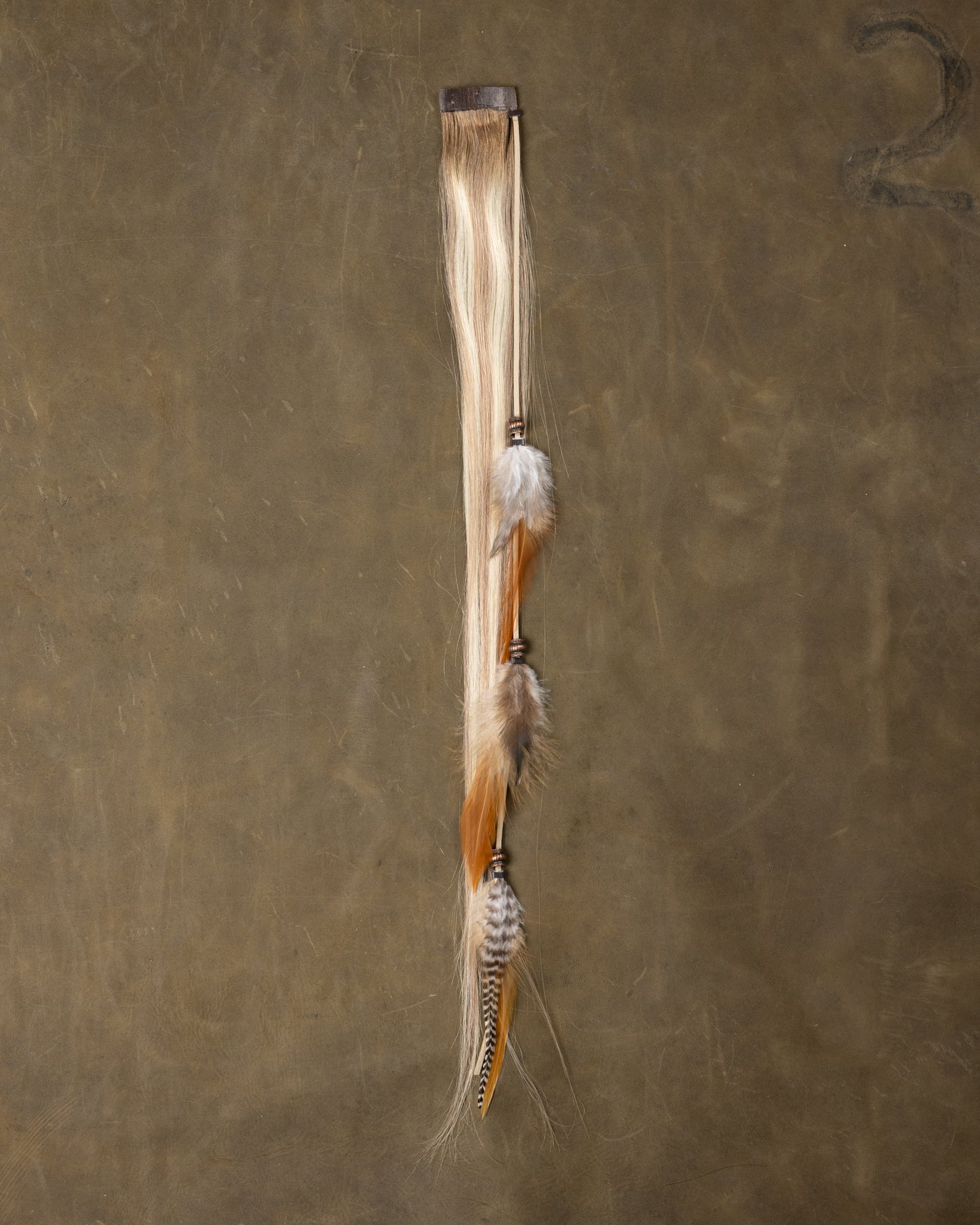 Copper Bead Feather Chain - Charolais