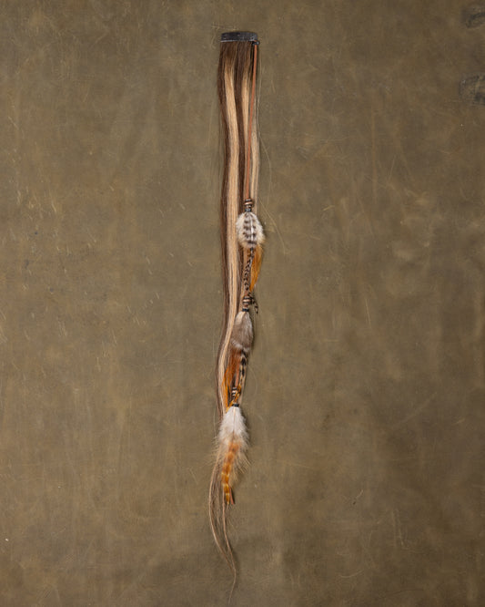 Copper Bead Feather Chain - Mica
