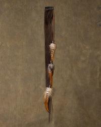 Copper Bead Feather Chain - Smoke