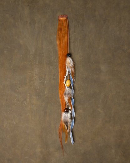 Denim & Lace Feather Chain - Jasper