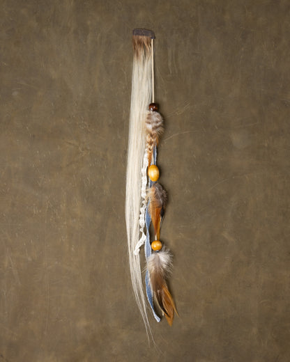 Denim & Lace Feather Chain - Rooted Ash