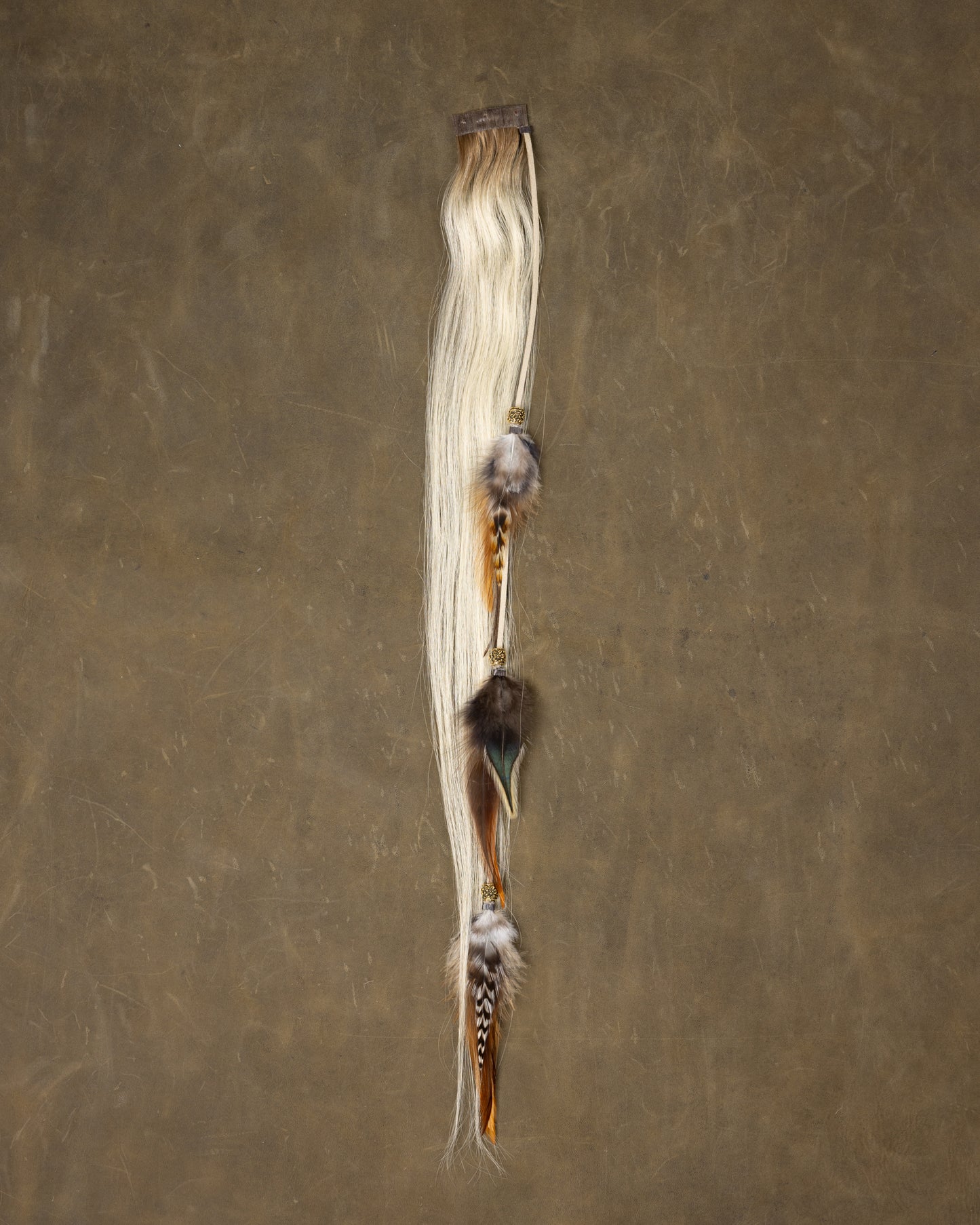 Gold Bead Feather Chain - Rooted Ash