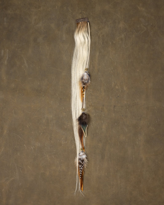 Gold Bead Feather Chain - Rooted Ash