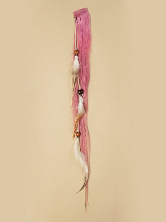 Money Piece Feather Chain PINK