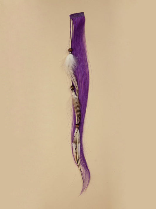 Money Piece Feather Chain - PURPLE