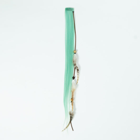 Money Piece Feather Chain - TURQUOISE