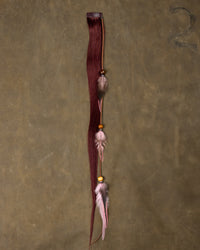 Pink Feather Chain - Burgundy