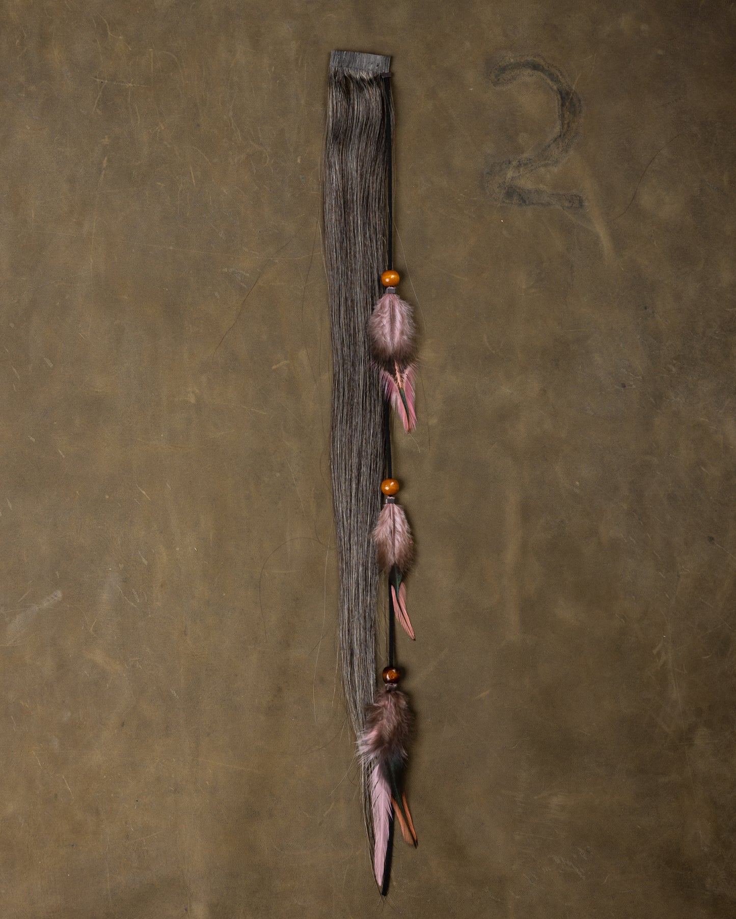 Pink Feather Chain - Salt & Pepper