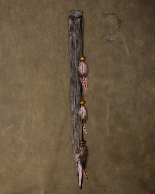 Pink Feather Chain - Salt & Pepper