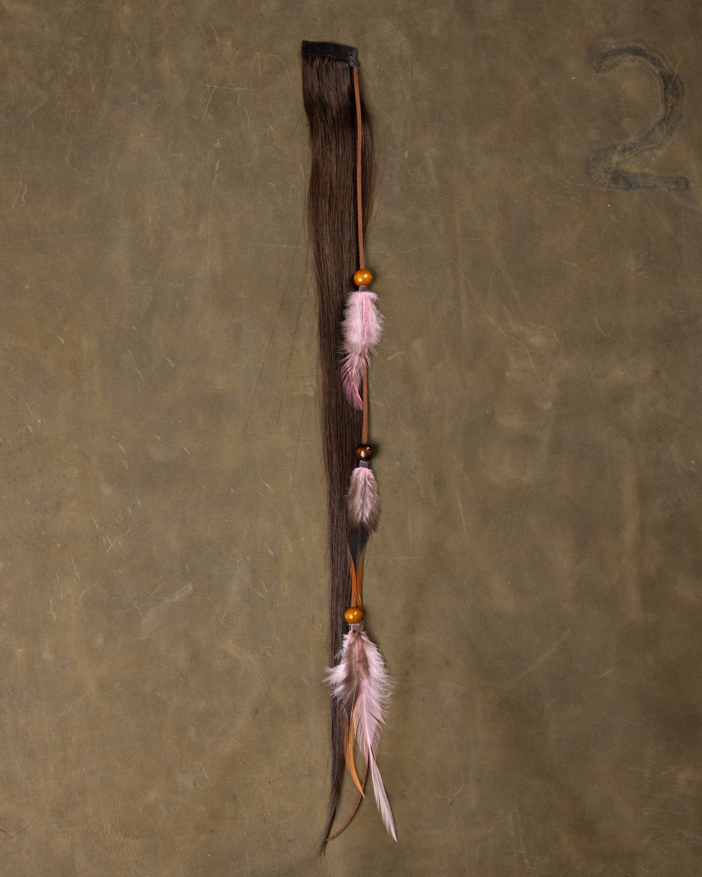 Pink Feather Chain - Smoke