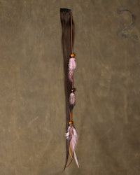 Pink Feather Chain - Smoke