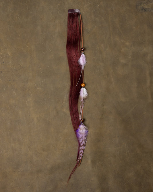Purple Feather Chain - Burgundy
