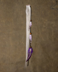 Purple Feather Chain - Silver