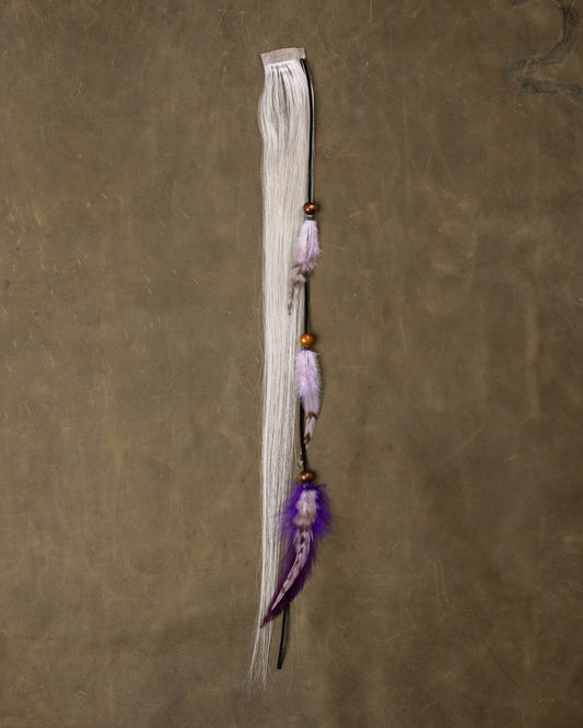 Purple Feather Chain - Silver