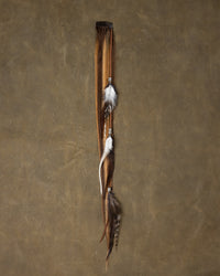 Silver Bead Feather Chain - Autumn