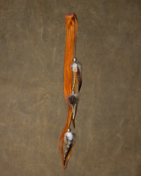 Silver Bead Feather Chain - Jasper