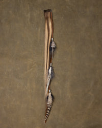 Silver Bead Feather Chain - Mica