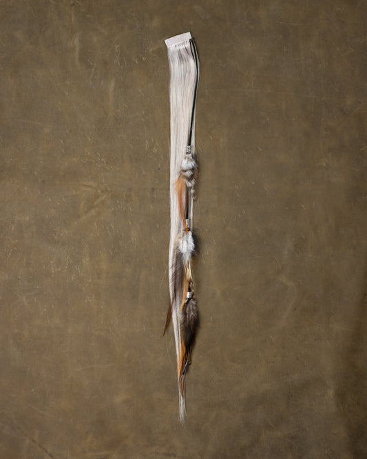 Silver Bead Feather Chain - Silver