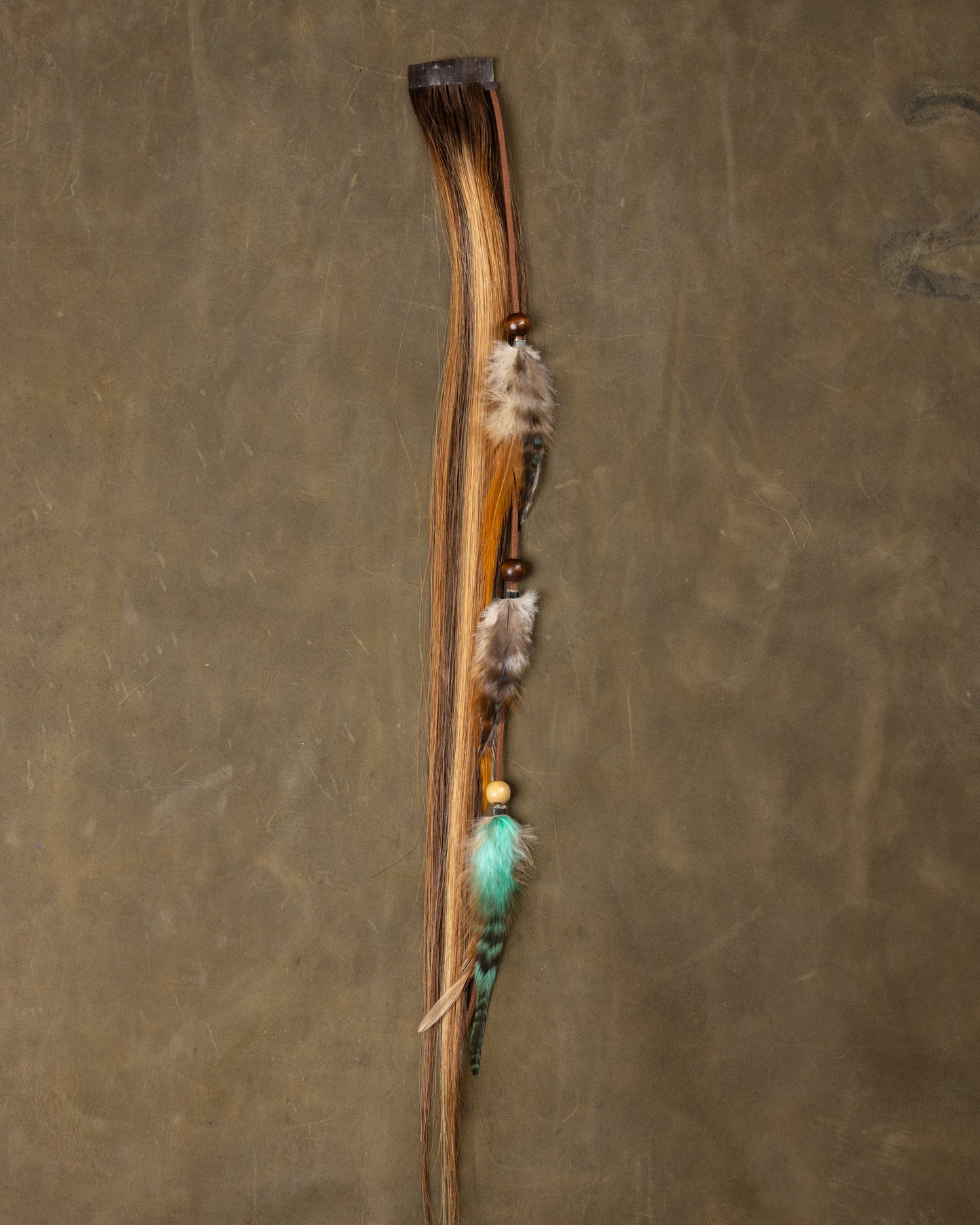 Turquoise Feather Chain - Autumn