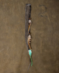 Turquoise Feather Chain - Salt & Pepper