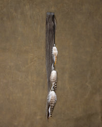 White Swan Feather Chain - Salt & Pepper