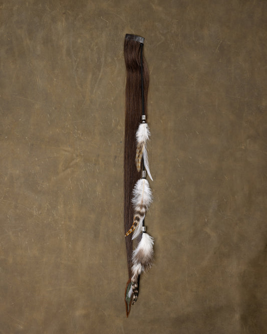 White Swan Feather Chain - Smoke