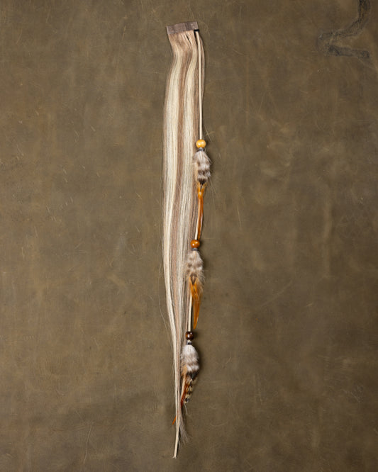 Wood Bead Feather Chain - Charolais