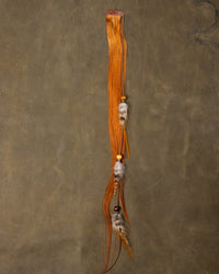 Wood Bead Feather Chain - Jasper