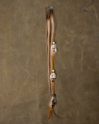 Wood Bead Feather Chain - Mica
