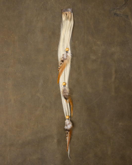 Wood Bead Feather Chain - Rooted Ash