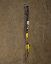 Yellow Feather Chain - Salt & Pepper