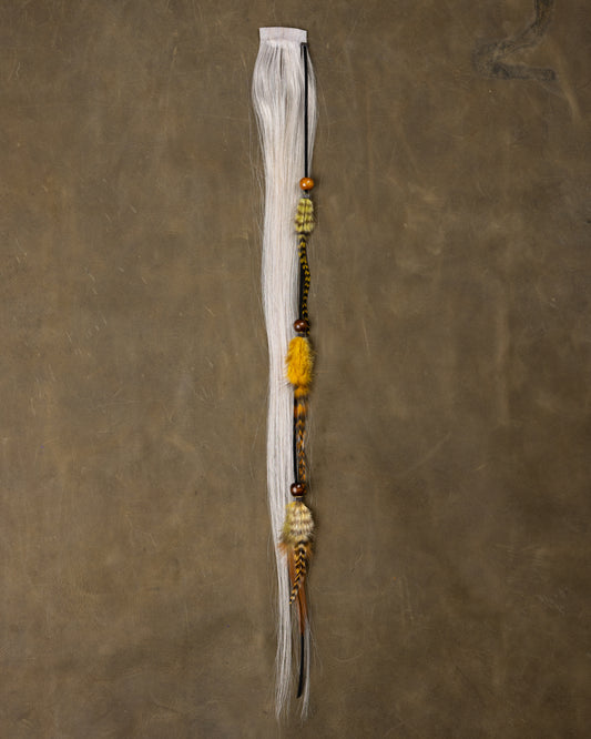 Yellow Feather Chain - Silver