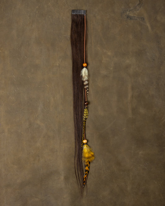 Yellow Feather Chain - Smoke